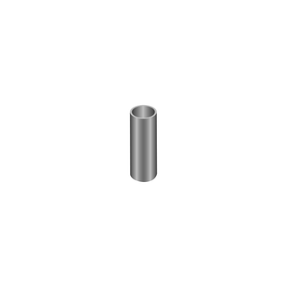 A hollow metal cylinder.